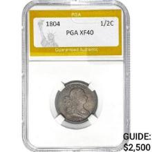 1804 Draped Bust Half Cent PGA XF40