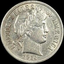 1916 Barber Dime NEARLY UNCIRCULATED