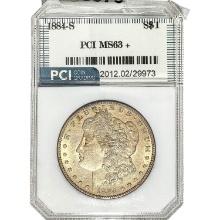 1884-S Morgan Silver Dollar PCI MS63+