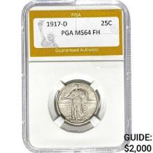 1917-D Standing Liberty Quarter PGA MS64 FH