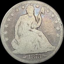 1873 Arrows Seated Liberty Half Dollar NICELY CIRCULATED