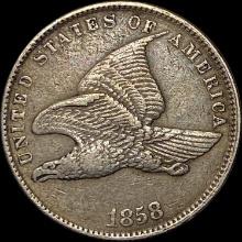 1858 Copper-Nickel Flying Eagle Cent CLOSELY UNCIRCULATED