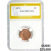 1871 Indian Head Cent PGA PR65 Red