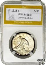 1925-S Califorina Jubilee Half Dollar PGA MS65+
