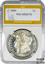 1899 Morgan Silver Dollar PGA MS65 PL