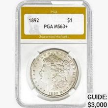 1892 Morgan Silver Dollar PGA MS63+