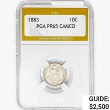 1883 Seated Liberty Dime PGA PR65 CAMEO
