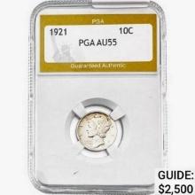 1921 Mercury Silver Dime PGA AU55