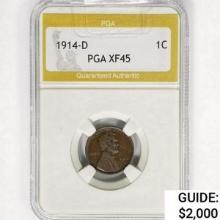 1914-D Wheat Cent PGA XF45