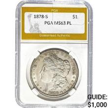 1878-S Morgan Silver Dollar PGA MS63 PL