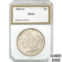 1884-O Morgan Silver Dollar PCI MS63