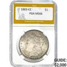 1883-CC Morgan Silver Dollar PGA MS66