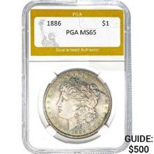 1886 Morgan Silver Dollar PGA MS65