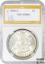 1884-O Morgan Silver Dollar PGA MS66+