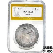 1900 Lafayette Silver Dollar PGA MS65