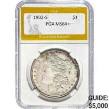 1902-S Morgan Silver Dollar PGA MS64+