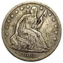 1863-S Seated Liberty Half Dollar VF