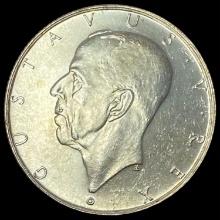1938 Sweden Silver 2 Kronor UNCIRCULATED