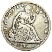 1865-S Seated Liberty Half Dollar VF