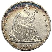 1886 Seated Liberty Half Dollar AU