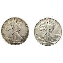 [2] 1938-D Walking Liberty Half Dollar VF