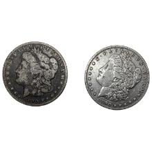 [2] 1890-CC Morgan Silver Dollars [2 Coins]