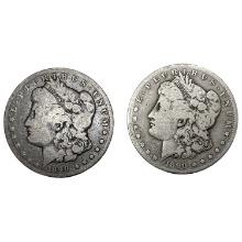 [2] 1890-CC Key Date Morgan Silver Dollar [2 Coins]