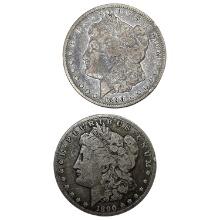 [2] 1890-CC Key Date Morgan Silver Dollar [2 Coins]
