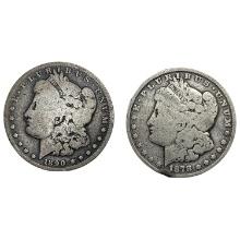 1878-CC, 1890-CC KEY Date Morgan Silver Dollar [2 Coins]