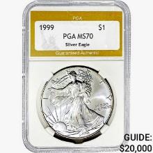 1999 American Silver Eagle PGA MS70