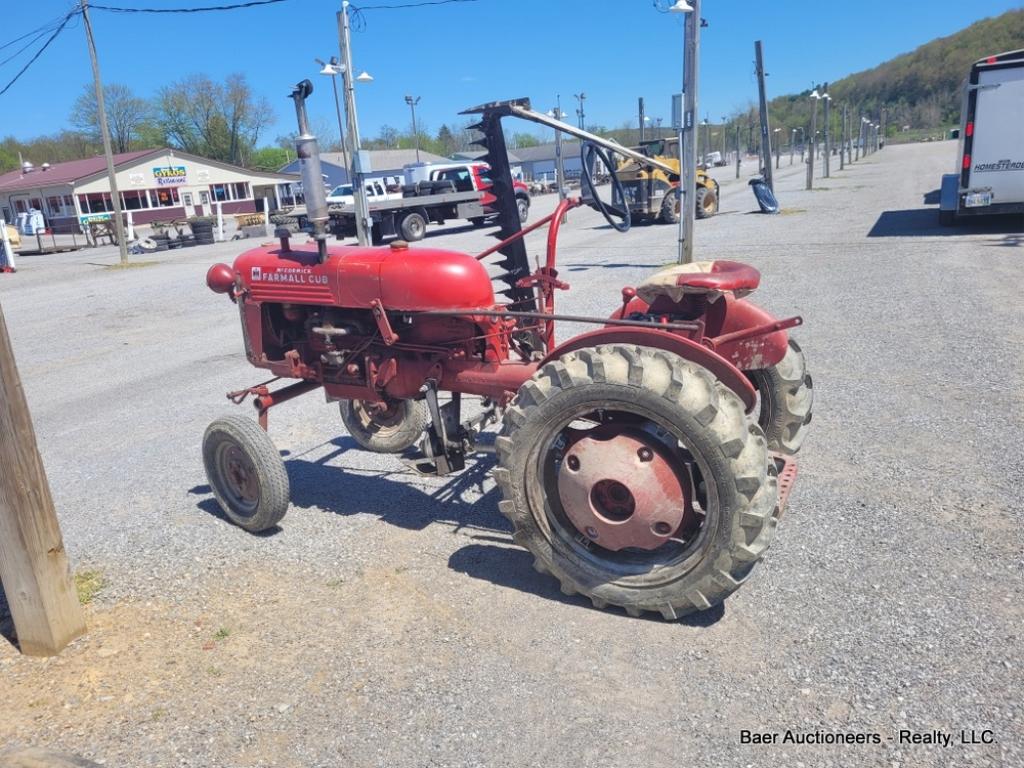 Farmall Cab Tractor W/ Sickle Mower- Runs