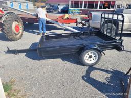 Black Single Axle Trailer