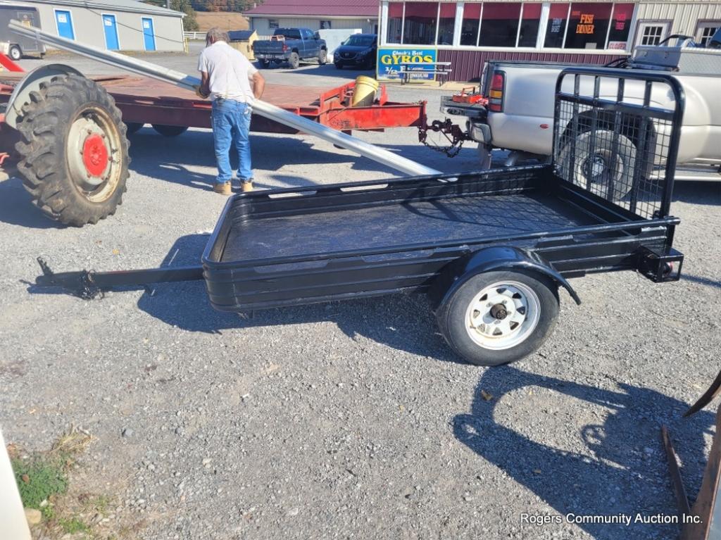 Black Single Axle Trailer