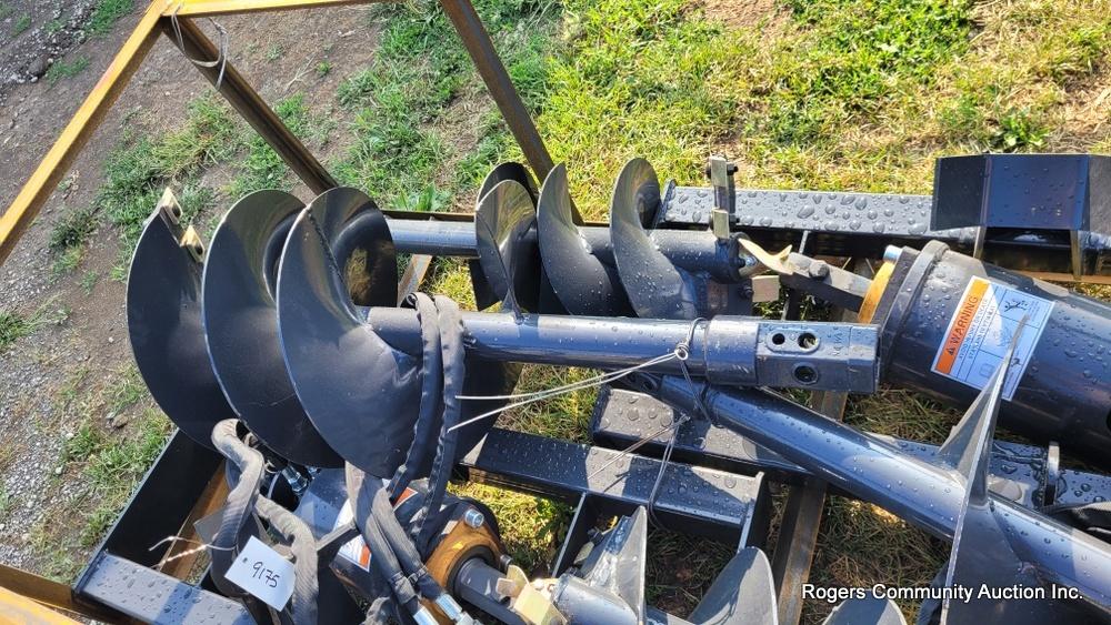 Skid Steer Auger Attachment w/ 2 Bits