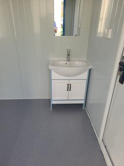7' x 16' Portable Office with Toilet and Sink