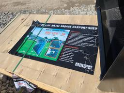 Diggit Heavy Duty 20' x 30' Garage Carport w/ Sides