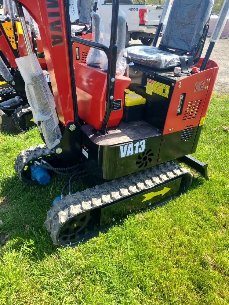 Red Miva VA13 Mini Excavator w/ Thumb