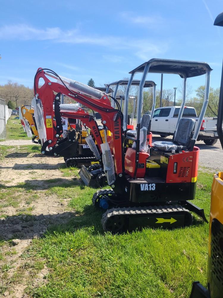 Red Miva VA13 Mini Excavator w/ Thumb