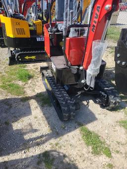 Red Miva VA13 Mini Excavator w/ Thumb