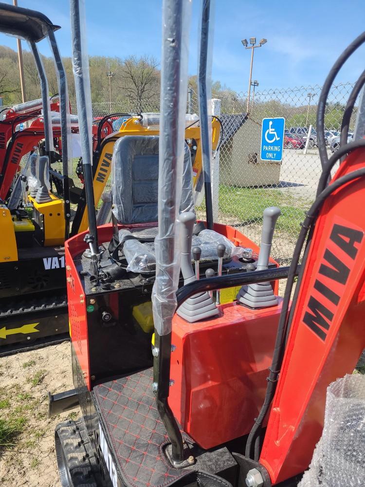 Red Miva VA13 Mini Excavator w/ Thumb