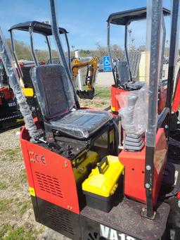 Red Miva VA13 Mini Excavator w/ Thumb