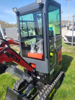 Red Miva VA13C Mini Excavator w/ Thumb