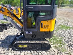 Yellow Miva VA13C Mini Excavator w/ Thumb