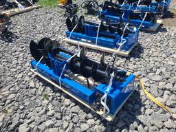 Giyi Skid Loader Auger Attachment w/ 8", 12" & 16" Bits