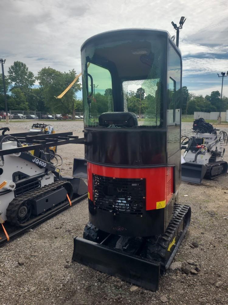 Miva VA13C Mini Excavator w/ Full Cab - Front and Rear Glass Broken