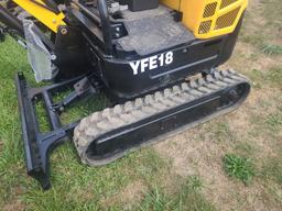 Infront YFE18 Mini Excavator w/ Pilot Controls & Canopy