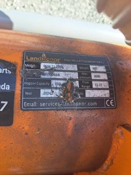 Skid steer double discharge concrete mixer