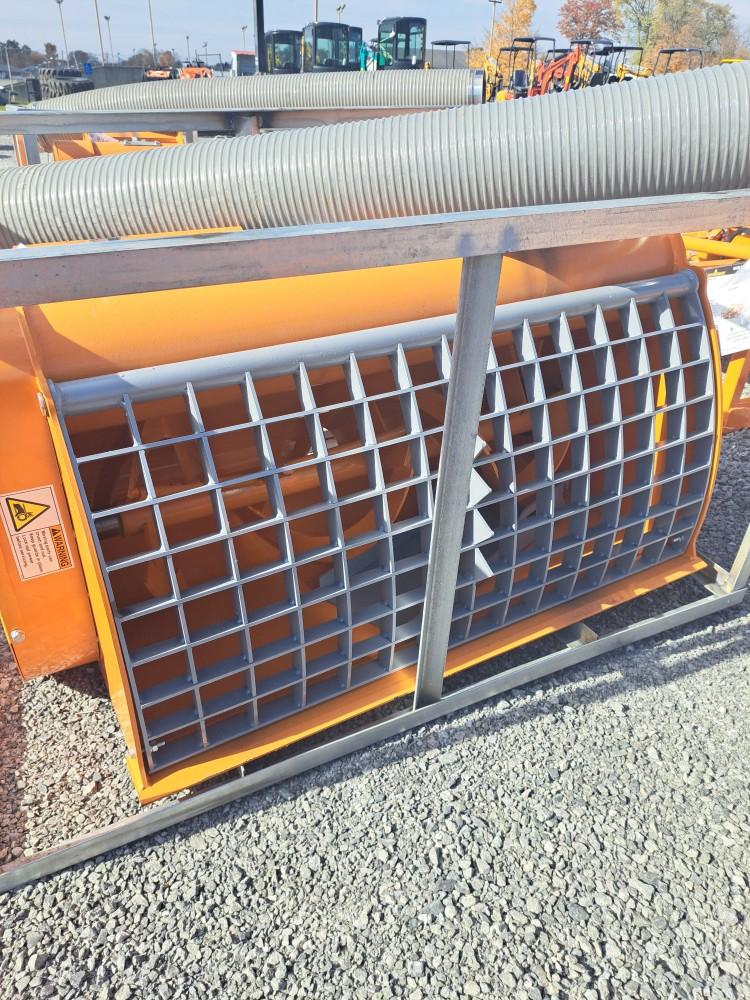 Skid steer double discharge concrete mixer
