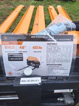Wolverine 48" Hydraulic Adjustable Forks - 4,000 lb