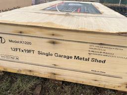 All-Metal 12' x 19’ single Garage